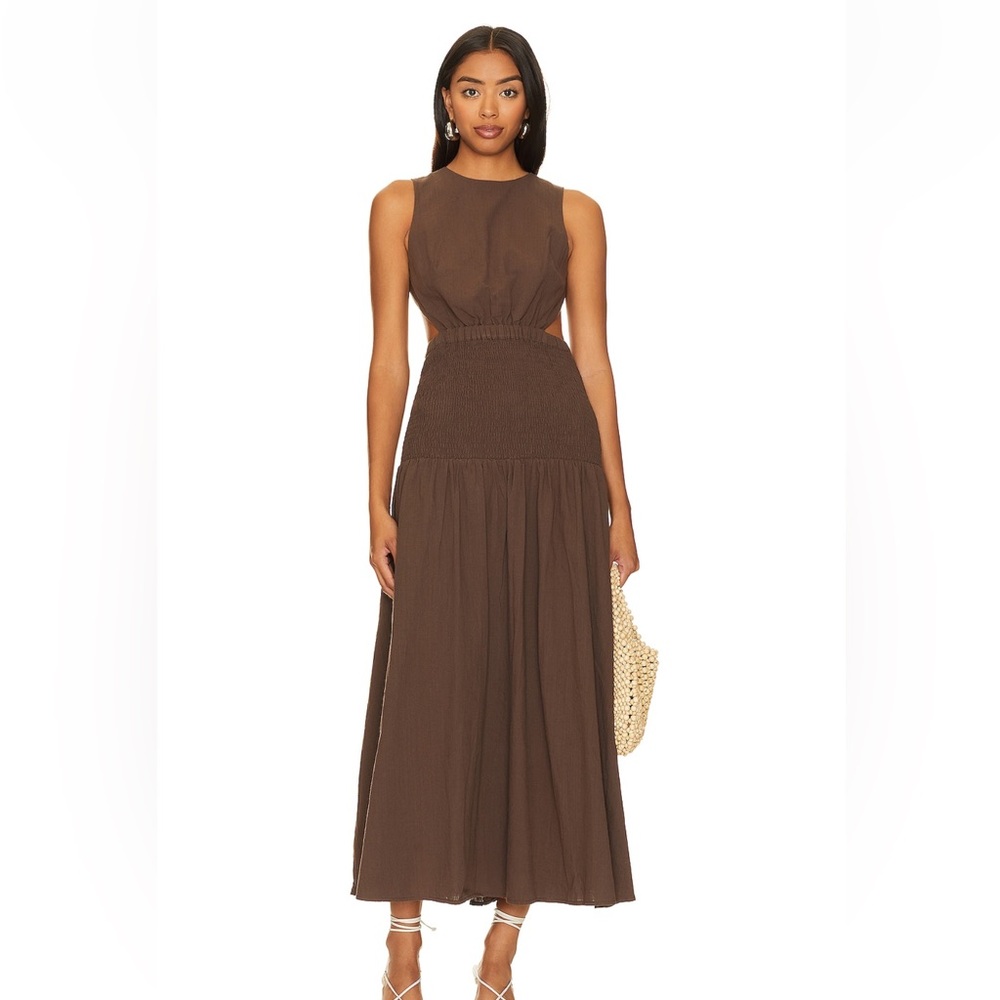 Revolve - SNDYS Brown Sleeveless Maxi Dress
